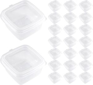 1oz 2oz 3oz 4oz 5oz PP Transparent Disposable Food Container Lids Takeaway Square <b>Sauce</b> Cup Condiment Custom Logo Free Sample - Product Image 1