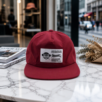 Casquette de sport décontractée non structurée en nylon léger personnalisable, 5 panneaux, marron, imperméable, pour l'hiver, la pêche, le ski, la plage