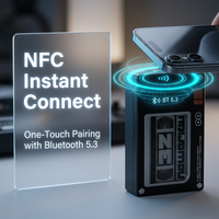 Lecteur de musique NFC rétro au design cassette 5.3, autonomie de 15 heures, rechargeable par Type-C, en matériau ABS, fabriqué au Guangdong pour la maison