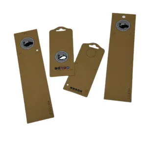 Die cut shape cardboard thick cards dog collar and leash packaging paper card