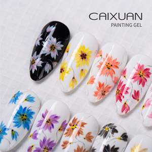 Nueva llegada UV Gel Nail Art Painting 3D No Wipe Relieve Painting Liner Gel Polish Set - Product Image 6