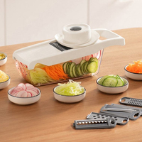 KZR Keukenaccessoires Multifunctionele RVS Groente Snijder Aardappelrasp Huishoudelijke Schil- en Snijmachine