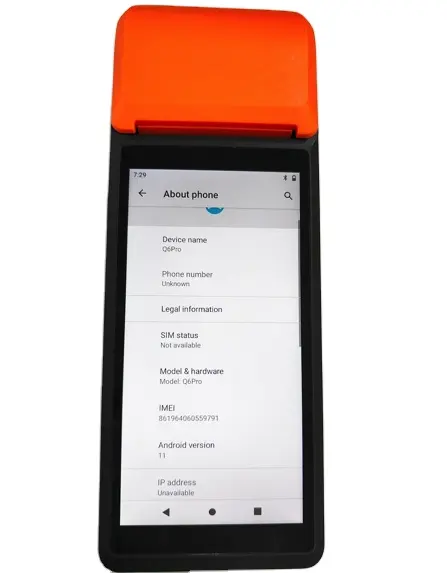 Mesin pos portabel semua dalam satu sistem android perangkat pos pesanan online untuk membawa makanan dan restoran