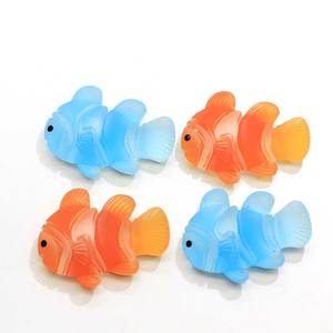 Nueva llegada mate de neón océano Kawaii cabujones Planar resina llavero peces tropicales del hipocampo de Jellyfi - Product Image 4