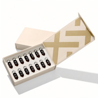 Boîte d'emballage pour soins de la peau avec logo personnalisé, insert en EVA pour sérum cosmétique, ampoule, crème, pots, fermeture magnétique, boîte rigide, boîte cadeau
