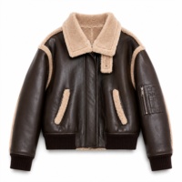 Veste coupe-vent courte pour femme en similicuir vintage avec garniture en fausse fourrure, col à revers, fermeture éclair, imperméable, chaude pour le printemps
