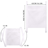 Filet à chaussures pour porte de sèche-linge Sac à linge réutilisable pour chaussures Sac pour machine à laver en maille blanche Sac pour sèche-linge
