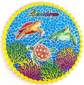 Benidom Spanish Ceramic Coasters Travel Souvenir Mats & <b>Pads</b> for Home or Office for Daily Use - Product Image 3