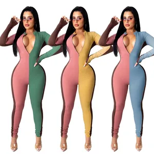 2020 महिलाओं Jumpsuits और rompers प्लस आकार वसा महिलाओं के लिए Playsuit Jumpsuit गिरावट सर्दियों के चिथड़े काटने का निशानवाला बुनना Jumpsuit महिलाओं