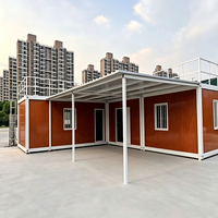 SKYLINE Casa Contenedor Prefabricada Modular Moderna con Acabado de Madera, Construcción Rápida, Personalizable, para Hogar, Tienda, Hotel, Escuela, Transpirable