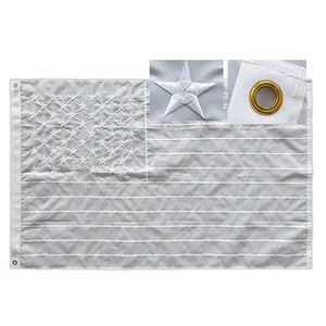 Usine en gros blanc broderie Polyester USA US drapeau américain bannière avec drapeau en nylon brodé <span class=keywords><strong>des</strong></span> États-<span class=keywords><strong>Unis</strong></span> d'Amérique - Product Image 1