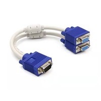 JERTECH Factory kabel VGA komputer 2 in 1, kabel tampilan komputer pengganti frekuensi pembagi garis grosir kabel VGA