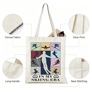 Bolsa de Lona Casual Deportiva para Amantes del Esquí, Regalo para Esquiadores en Mi Época del Esquí - Product Image 5