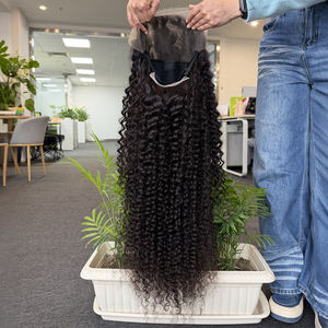 Perruque frontale complète HD 13*6 en cheveux humains vierges brésiliens, ondulations profondes, densité 250% - Product Image 2