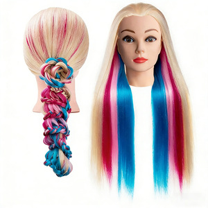 Cabeza <span class=keywords><strong>de</strong></span> Maniquí Sintética Resistente al Calor - Estilo Yaki para Prácticas <span class=keywords><strong>de</strong></span> Peluquería, Trenzado y Cosmetología - Product Image 3