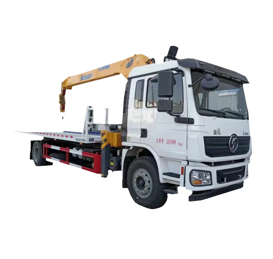 Shaanxi Auto L3000 Truck Is Uitgerust Met 5T 6.3T Hydraulische Telescopische Boom Kraan Fabriek Directe Verkoop