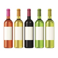 Bouteille en verre de vin rouge givré clair rond personnalisé de 750 ml 25 oz avec bouchon en liège avec étiquette de sceau en aluminium gaufré personnalisée