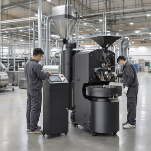 Yoshan Electric Small Batch Coffee Roaster 1-5kg Batch Capacity Automatic Temperature <b>Control</b> Cast Iron Coffee Roasting Machine - Product Image 1