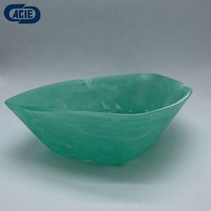Forma di scudo barca eco-friendly personalizzato ciotola di frutta insalata con struttura in marmo e Aqua turbinio Pattern per uso domestico Hotel e <span class=keywords><strong>Bar</strong></span> - Product Image 5
