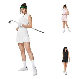 Lapel Golf Dress Women's Chest Pads Outdoor Sports <b>Badminton</b> Anti-Exposure Tennis Sleeveless Pockets Spandex/Nylon Polo - Product Image 1