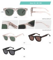 Tendance 2026 – Lunettes de soleil carrées classiques UV400 rétro, personnalisables avec votre logo, en acétate de luxe, pour la plage, vente en gros, pour femmes et hommes