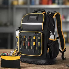 Sac à dos d'électricien professionnel portable avec logo personnalisé, base en caoutchouc robuste, ceinture durable, ensembles d'outils, sacs et kits - Product Image 4