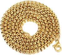 Wowei Vente en gros 2mm-3mm en acier inoxydable carré Collier Boîte Chaîne Corde Chaîne