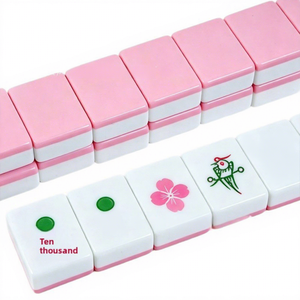 Mahjong américain moderne de luxe en <span class=keywords><strong>acrylique</strong></span>, deux couches, couleurs assorties, très vendu, cartes de divertissement décontractées faites à la main - Product Image 1