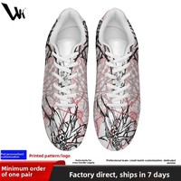 Chaussures de football unisexe printemps/été 2026 pour le commerce extérieur – Crampons en microfibre à motif imprimé, durables, pour l'entraînement, en coton