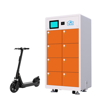 Stazione di ricarica e sostituzione batterie per bici elettriche, scooter e moto da esterno con 8 slot NFC