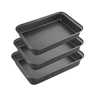 Moule à gâteau rectangulaire en acier au carbone antiadhésif, écologique, pour bricolage, vente en gros d'usine, plaque de cuisson pour four domestique, pour pain, compatible lave-vaisselle - Product Image 1