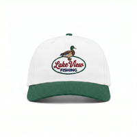 Casquettes personnalisées OEM à logo brodé en forme de A, 5 panneaux, style surf, en coton structuré, avec fermeture snapback, pour le sport