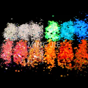 Nail Art Luminous <strong>Glitter</strong> Mix Bulk Eye Face <strong>Blue</strong> Glow in Dark Chunky <strong>Glitters</strong> for Tumbler Arts and Resin Crafts - Product Image 3