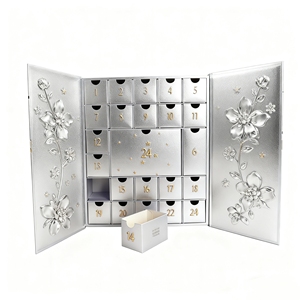 Santa Claus Giáng Sinh Xây Dựng Cây Khối Đồ Chơi 24-<span class=keywords><strong>L</strong></span>ỗ <span class=keywords><strong>L</strong></span>ưới Mù Hộp Quà Tặng Kỳ Nghỉ Với Bóng Cán In Ấn - Product Image 2