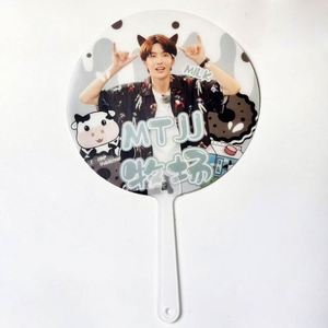 Nouveaux mini-ventilateurs Kpop personnalisés en plastique transparent, mignons, portables, double face, mini-ventilateurs en plastique, mini-picket Kpop - Product Image 6