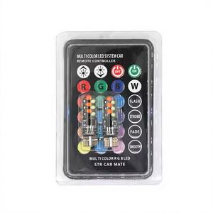 Nouvelle ampoule LED COB RGB T10 W5W 12V, lumière clignotante stroboscopique, éclairage de voiture et de lecture, télécommande - Product Image 3