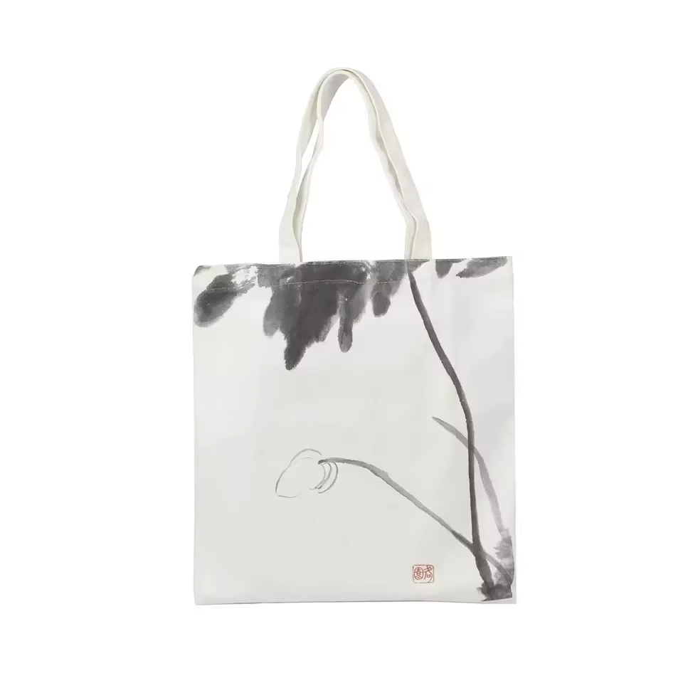 Custom promotional cheap tote high quality organic printed cotton bags