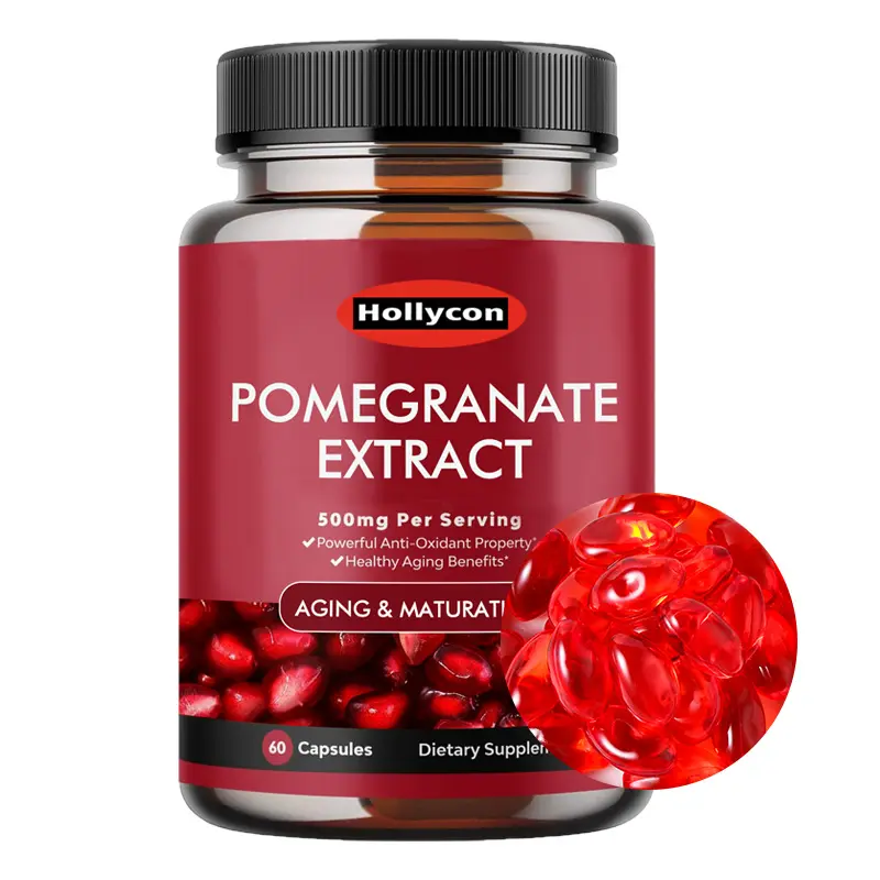 Private Label Pomegranate Extract Anti Aging Softgels Skin Whitening Anti Wrinkles Skin Revitalizer Skincare Supplement