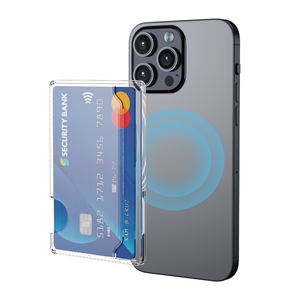 Оптовая цена прозрачный магнитный держатель для карт для мобильного телефона один сенсорный кошелек - Product Image 4