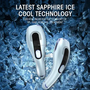Sapphire Ice làm mát IPL tóc Remover Nhà thiết bị cơ thể chân Bikini không đau IPL tóc loại bỏ da trẻ hóa Laser máy cạo lông