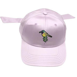 Casquette de baseball colorée en satin pour femmes avec nœud papillon à l'arrière Surface brillante Casquette de baseball en satin avec nœud en ruban pour femmes vente en gros - Product Image 1