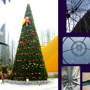 Khổng Lồ Nhân Tạo Cây Giáng Sinh Chiếu Sáng 20ft 40ft 50ft 60ft Xoắn Ốc Lớn Cây Giáng Sinh Với Motif Đèn Bowknot Ribbon - Product Image 3