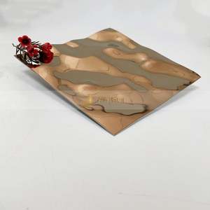 EX035 SS 304 316 3D <b>Mirror</b> Water Ripple <b>Sheet</b> Interior Decor Color Wave Stainless Steel Decorative <b>Sheets</b> for Wall Ceiling Decor - Product Image 1