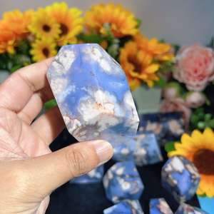 Venta al por Mayor de Cristal de Cuarzo Natural Tallado en Forma Libre de Ágata Azul de Alta Calidad, Decoración para el Hogar Estilo Feng Shui - Product Image 4