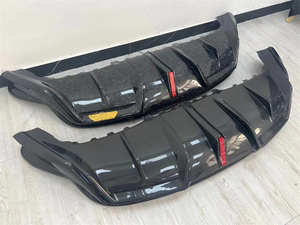 Difusor trasero estilo IM de fibra de carbono con alerón de luz adecuado para kit de carrocería T MODEL <span class=keywords><strong>Y</strong></span> faldones laterales del borde del parachoques delantero - Product Image 4