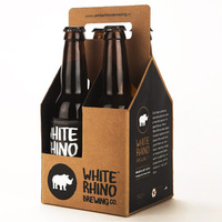 Boîte en papier ondulé avec logo personnalisé Mini sac décoratif de luxe Boîte à vin de qualité supérieure pour transporteur Emballage cadeau Boîte à vin en pignon pour 2/3/4 bouteilles