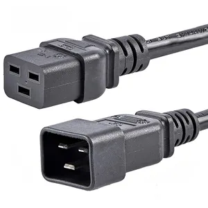 Power Cord for Immersion cooling system C19 to C20 - Heavy-Duty 16A to 20A, 250V 2.5mm2 power cable