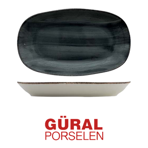 Avanos Anthracite Oval Serving Platter 34 × 20 cm Gural - Product Image 4