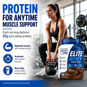 Proteína de Suero de Leche Elite en Polvo, Sabor Chocolate, 5 Libras, Gran Capacidad, Mezcla Rápida, Aporta Nutrición, Desarrollo Muscular, Entrenamiento Diario - Product Image 5