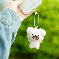Porte-clés en peluche doux UYEAH OEM/ODM, chiot ou ours de dessin animé, cadeau personnalisé avec logo, mascotte animale moelleuse, jouet en peluche pour chien
